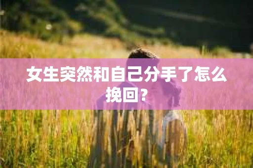 女生突然和自己分手了怎么挽回？