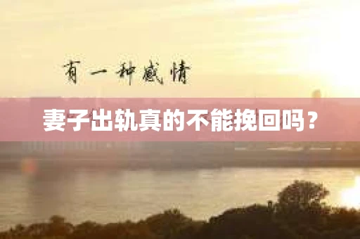 妻子出轨真的不能挽回吗？