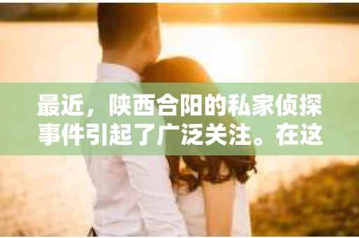 最近，陕西合阳的私家侦探事件引起了广泛关注。在这个信息爆炸的时代，隐私保护显得尤为重要。今天，我们就来聊聊这个事件，看看它背后的一些故事。