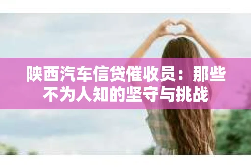陕西汽车信贷催收员：那些不为人知的坚守与挑战