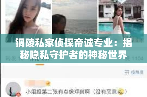 铜陵私家侦探帝诚专业：揭秘隐私守护者的神秘世界