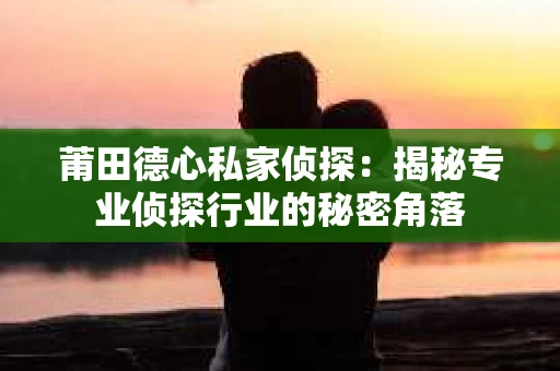 莆田德心私家侦探：揭秘专业侦探行业的秘密角落