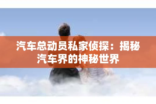 汽车总动员私家侦探：揭秘汽车界的神秘世界