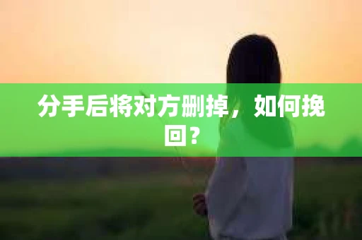 分手后将对方删掉，如何挽回？