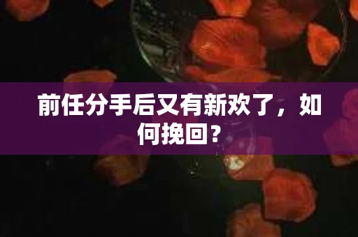 前任分手后又有新欢了，如何挽回？