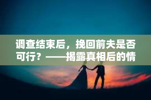 调查结束后，挽回前夫是否可行？——揭露真相后的情感疗愈与人生决策